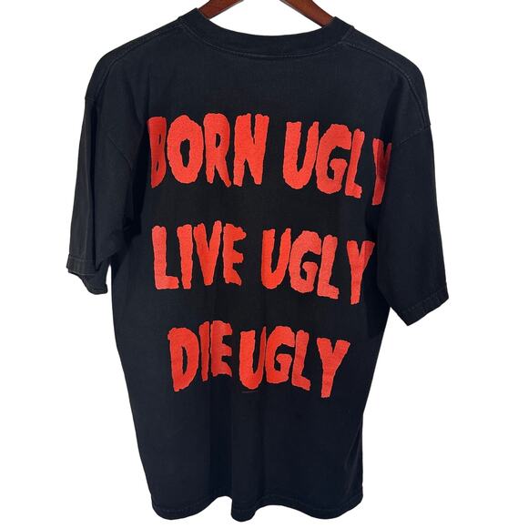 Rob Zombie Graphic Tee Size L Big Demonoid BORN UGLY LIVE UGLY DIE UGLY 2022 - Picture 2 of 12